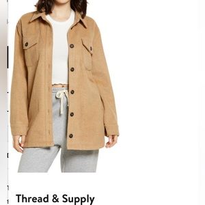 Thread & Supply Camel Shirt Jacket size M